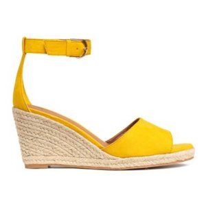 Yellow H&M summer wedges